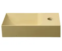 SAPHO PICCOLINO betonové umývátko 30,8x17cm, baterie vpravo, žlutá mat (8)