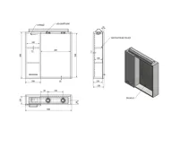 AQUALINE ZOJA/KERAMIA FRESH galerka s LED osvětlením, 60x60x14cm, levá, bílá (8)