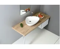 SAPHO TERUEL keramické umyvadlo na desku 59x39cm, bílá (4)