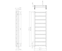 SAPHO METRO LIGHT otopné těleso 400x1140 mm, černá mat (7)