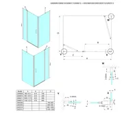 GELCO LORO sprchové dveře s pevnou částí 1100mm, čiré sklo (8)