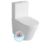 SAPHO PACO WC kombi, Rimless, spodní/zadní odpad, bílá