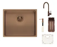 Nerezový dřez REGINOX SET MIAMI 500 COOPER + Baterie CANO + příslušenství, měď
