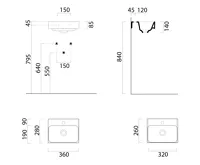 GSI NUBES keramické umývátko 36x28cm, bez otvoru, bílá ExtraGlaze (5)