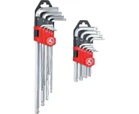 BGS Sada zahnutých klíčů, dlouhé, T-profil (pro Torx) T10–T50 / inbusové 1,5–10 mm, 18dílná (2)