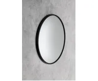 SAPHO NOTION SLIM kulaté zrcadlo v rámu ø 40cm, černá mat (6)