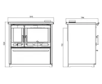 PLAMEN Sporák na tuhá paliva PLAMEN 850 GLAS - L černý (13)