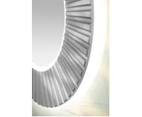 SAPHO PRIDE STRIP kulaté zrcadlo s LED osvětlením v rámu ø 75cm, stříbrná (9)