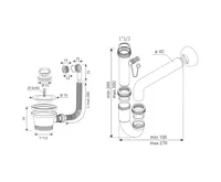 AQUALINE Sifon k výlevce (2)