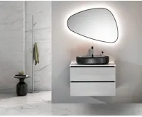 ISVEA INFINITY OVAL keramické umyvadlo na desku, 60x40cm, černá mat (4)