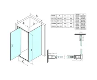 GELCO SIGMA SIMPLY boční stěna 750 mm, sklo Brick (6)