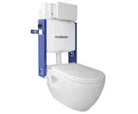 AQUALINE Závěsné WC Nera s podomítkovou nádržkou a tlačítkem Geberit, bílá