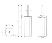 GEDY SEVENTY WC štětka na postavení, béžová (4)