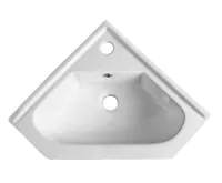 AQUALINE Keramické umyvadlo rohové 41x41 cm, nábytkové (5)