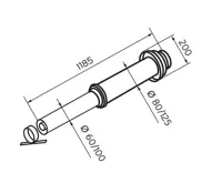 Protherm Sestava komínová ø 60/100 mm - 1 m černá