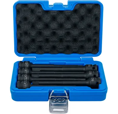 BGS Hlavice zástrčné, tvrzené, sada, délka 150 mm, 12,5 mm (1/2"), vnitřní šestihran 5 - 14 mm