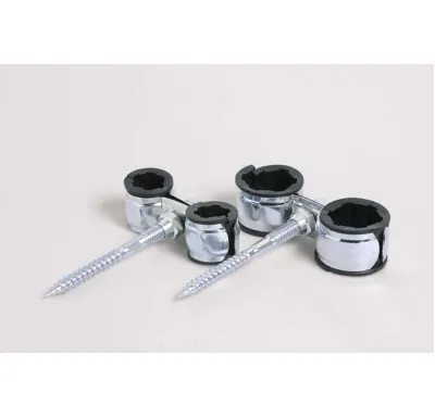 Dvojobjímka s gumou 2 × 15 mm se šroubem