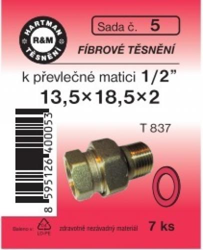 Hartman sada č.   5: sada fíbrových těs.1/2"- 13.5x18.5x2