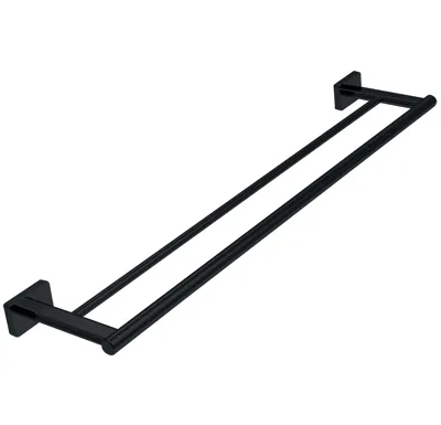 NOVASERVIS Dvojitý držák ručníků GRETA 600 mm, černá matná - AGR10BL