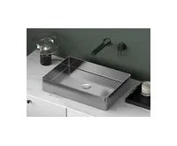 SAPHO AURUM nerezové umyvadlo na desku, 50x35,2cm, včetně výpusti, nerez mat (1)