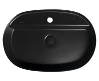 ISVEA INFINITY OVAL keramické umyvadlo na desku, 60x40cm, černá mat (5)