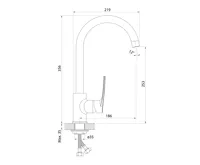 SAMONA KORANA stojánková dřezová baterie, chrom (2)