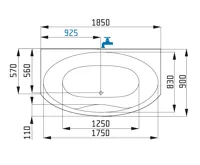 Santech akrylátová vana Pool 1850x900 (1)