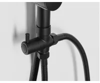 AQUALINE KERA sprchový sloup s napojením na baterii, černá mat (6)