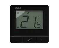 ENGO Controls Chytrý termostat E25-BATB, černý, ENGO Smart, TUYA ENGO Controls Chytrý termostat E25-BATB, černý, ENGO Smart, TUYA