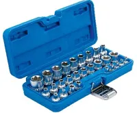 BGS Sada nástrčných hlavic E-profil, 6,3 mm 1/4" / 12,5 mm (1/2"), E4–E24, 28dílná (1)