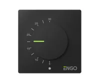 ENGO Controls Manuální termostat s ovládacím kolečkem ESIMPLE-230B, černý