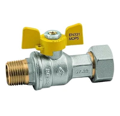 Kulový kohout plyn motýl s převlečnou maticí 1/2" x 3/4" závit vnitřní