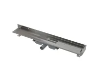 ALCAPLAST Podlahový žlab s okrajem pro plný rošt a s pevným límcem ke stěně APZ116-1050