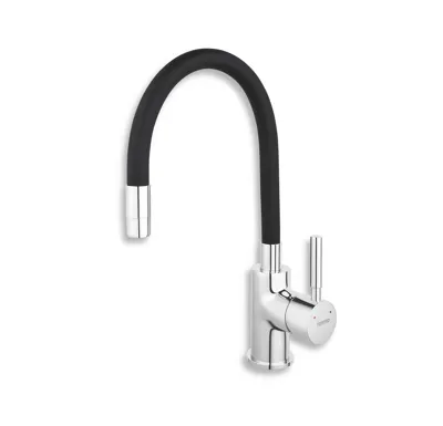 NOVASERVIS Dřezová baterie s flexi ramenem, černá-chrom, 70710,0C