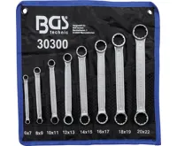BGS Klíče očkové 6x7 - 20x22 mm, sada 8 dílů, extra ploché BGS Klíče očkové 6x7 - 20x22 mm, sada 8 dílů, extra ploché