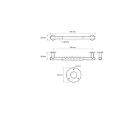 SAPHO Pevnostní madlo s protiskluzem 300mm, nerez lesk (2)