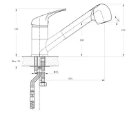 BRUCKNER HOFFER stojánková dřezová baterie s výsuvnou sprškou, chrom (6)