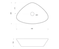 SAPHO TERUEL keramické umyvadlo na desku 59x39cm, bílá (6)