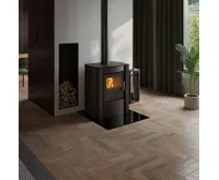 Sklo pod kamna - FLAMINGO Obdelník 850x1000 mm, černé, fazeta / 6 mm