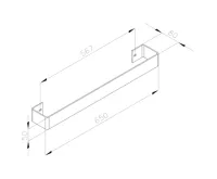 SAPHO MAGNIFICA držák ručníků 650mm, nerez mat (4)