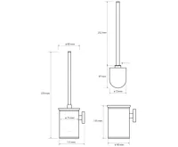 SAPHO X-STEEL WC štětka závěsná, nerez mat (2)