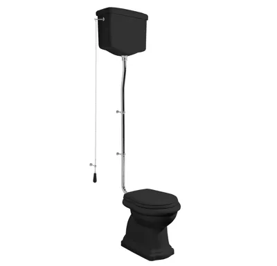KERASAN RETRO WC mísa s nádržkou, spodní odpad, černá-chrom