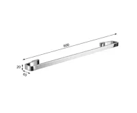 GEDY SAMOA držák ručníků 600mm, černá mat (5)