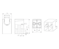 AQUALINE Držák sprchy hranatý, pevný, ABS/chrom (2)