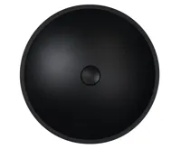 SAPHO TELICA skleněné umyvadlo na desku Ø 42cm, černá mat (5)