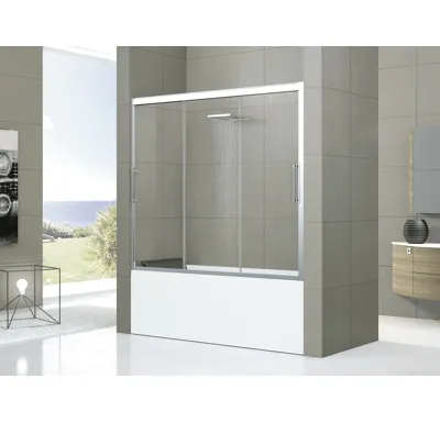 SANTECH vanová zástěna 3-dílná ROSE ROSSE 176 - 182cm, satin