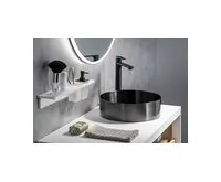 SAPHO PAX stojánková umyvadlová baterie vysoká, prodloužená hubice, černá mat (1)