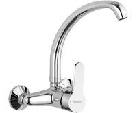 BRUCKNER SIEGER nástěnná baterie s vysokou hubicí, chrom BRUCKNER SIEGER nástěnná baterie s vysokou hubicí, chrom