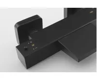 SAPHO DIMY nástěnná vanová termostatická baterie, kaskáda, černá mat (3)