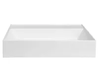 SAPHO GODIVA umyvadlo, litý mramor, 58x44cm, bez otvoru, bílá (5)